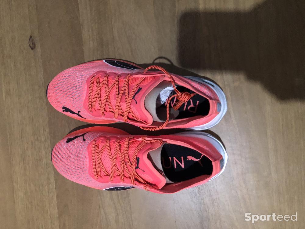 Course à pied route - Chaussures Puma Deviate Nitro Lava Blast Puma Black - photo 2