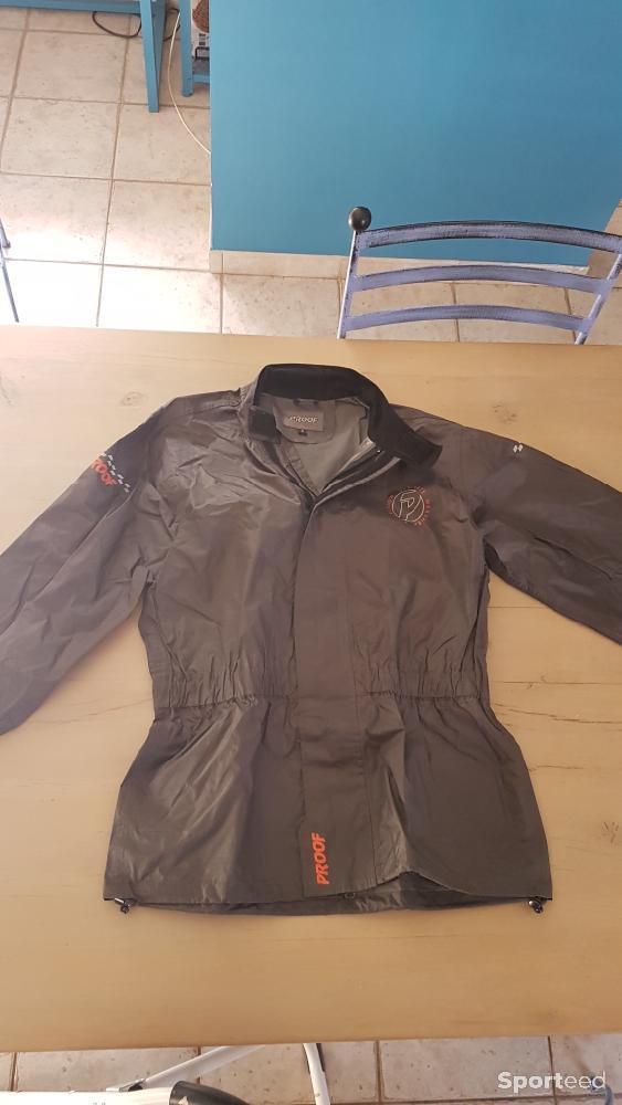 Moto route - VESTE PLUIE PROOF M ANTHRACITE  - photo 1