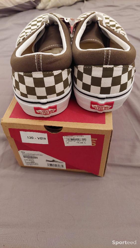 Skateboard / Longboard - VANS ERA CHECKERBOARD KAKI ET BLANC  POINTURE 45 - photo 3