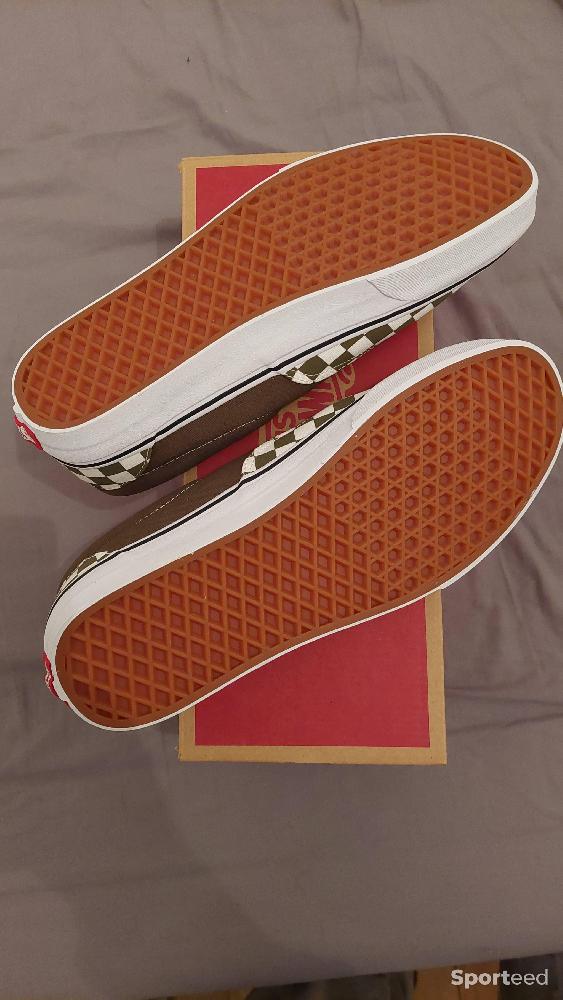 Skateboard / Longboard - VANS ERA CHECKERBOARD KAKI ET BLANC  POINTURE 45 - photo 5