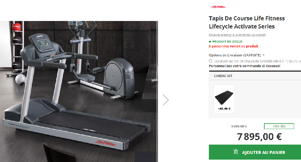 Fitness / Cardio training - Tapis de course Life fitness  - photo 3