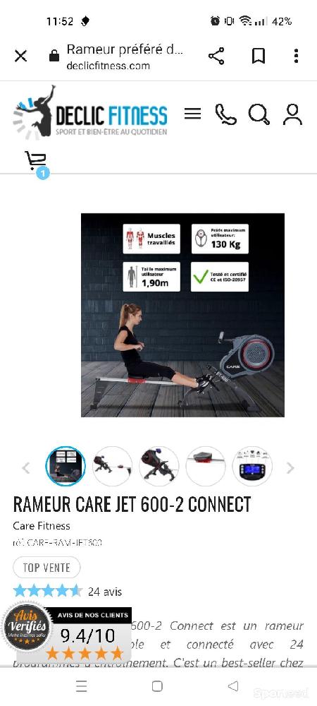 Fitness / Cardio training - Rameur - photo 2