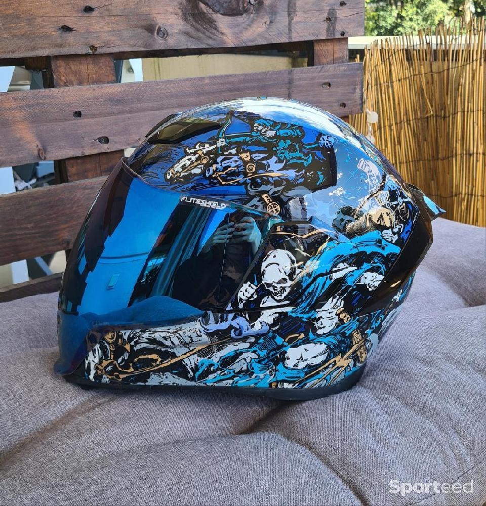 Moto route - Casque ICON Airflite 4Horseman Bleu Taille L - photo 1