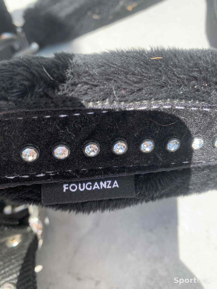 Equitation - licol et longe fouganza chevaux strass et fausse fourrure  - photo 3