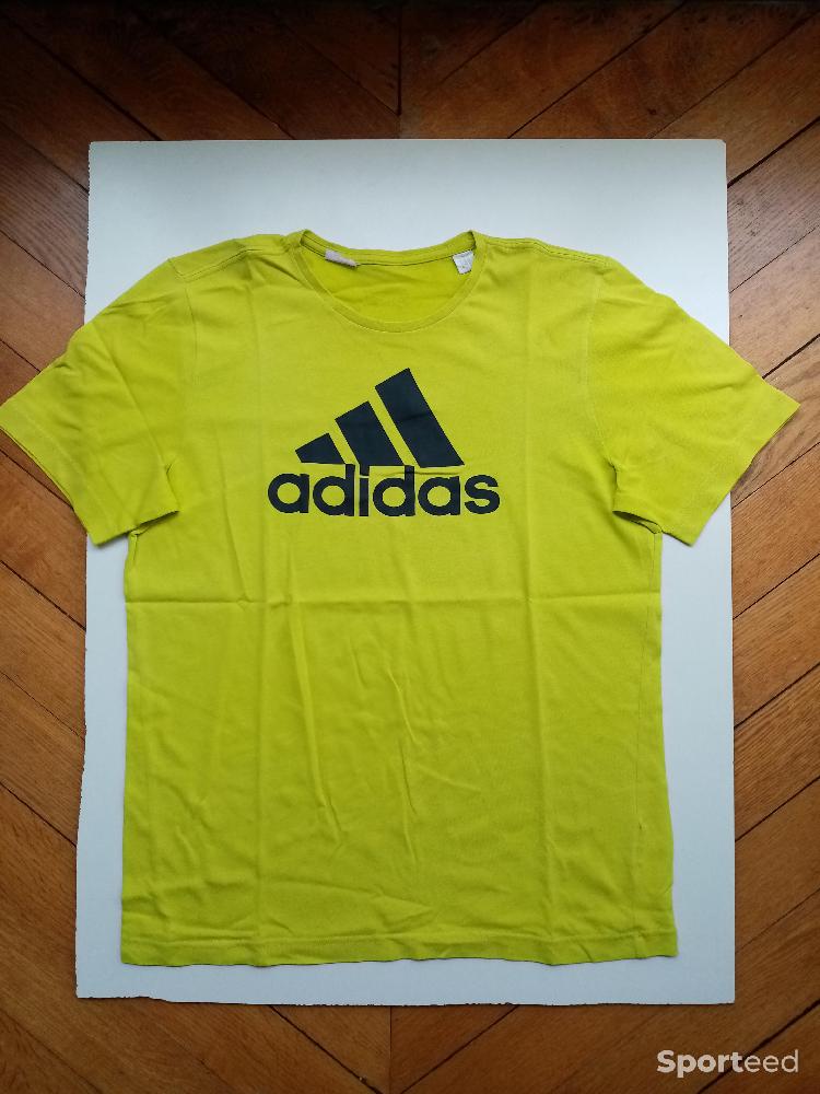 Course à pied route - T-shirt Adidas Jaune Climalite | Taille 15 - 16 ans - photo 1