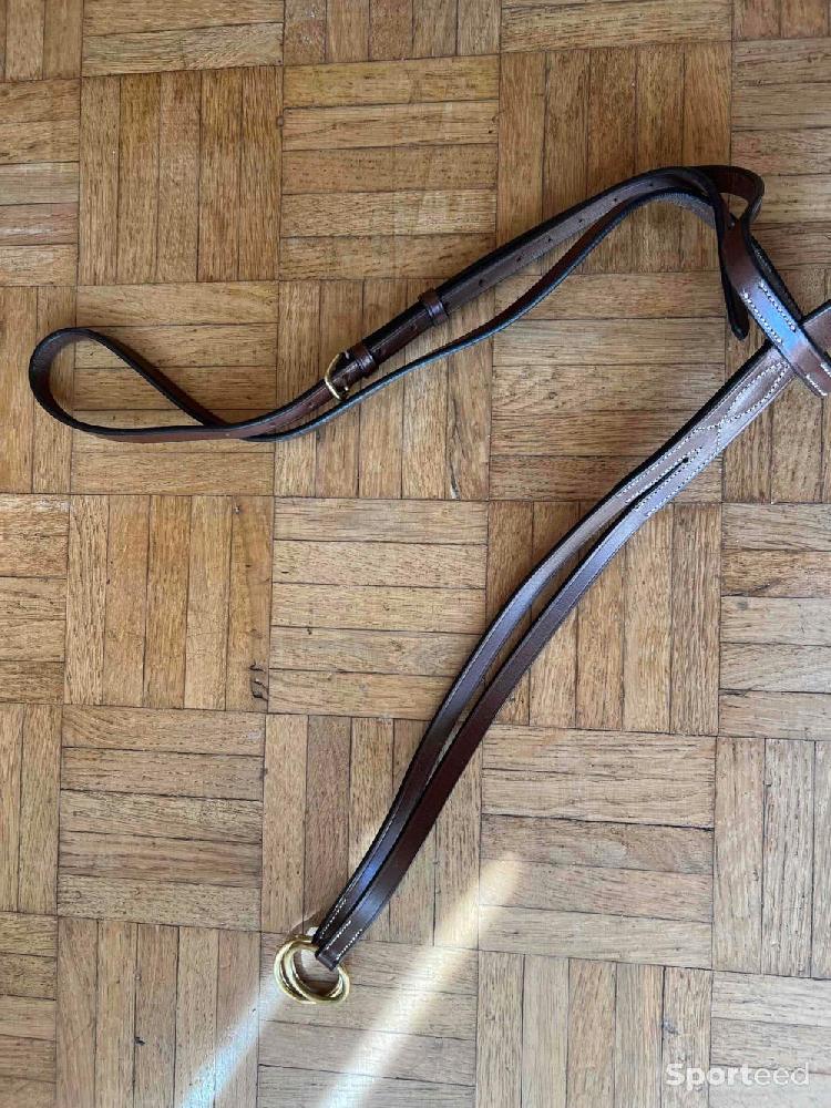 Equitation - Martingale cuir marron à anneaux excellent etat - photo 1