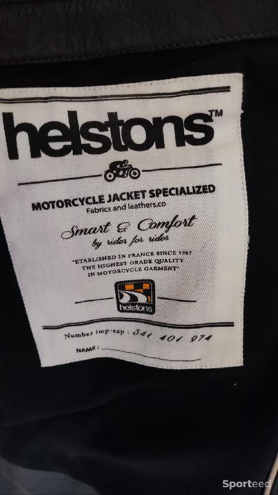 Moto route - Blouson moto cuir Helston  - photo 4