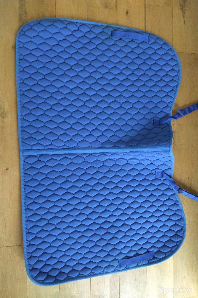 Equitation - Tapis de selle bleu taille cheval - photo 2