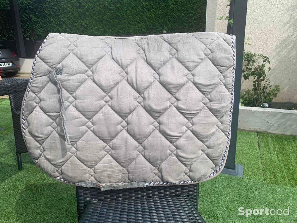 Equitation - Tapis equitheme gris et marine taille cheval - photo 3