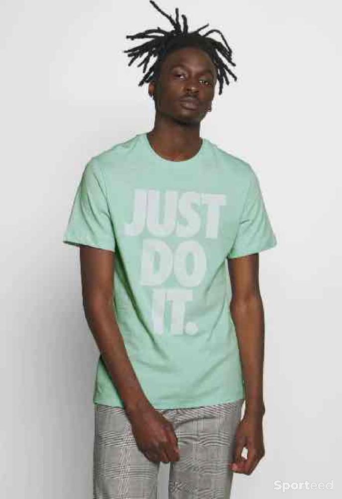 Skateboard / Longboard - T-shirt Nike Just Do It Bleu Homme - photo 1