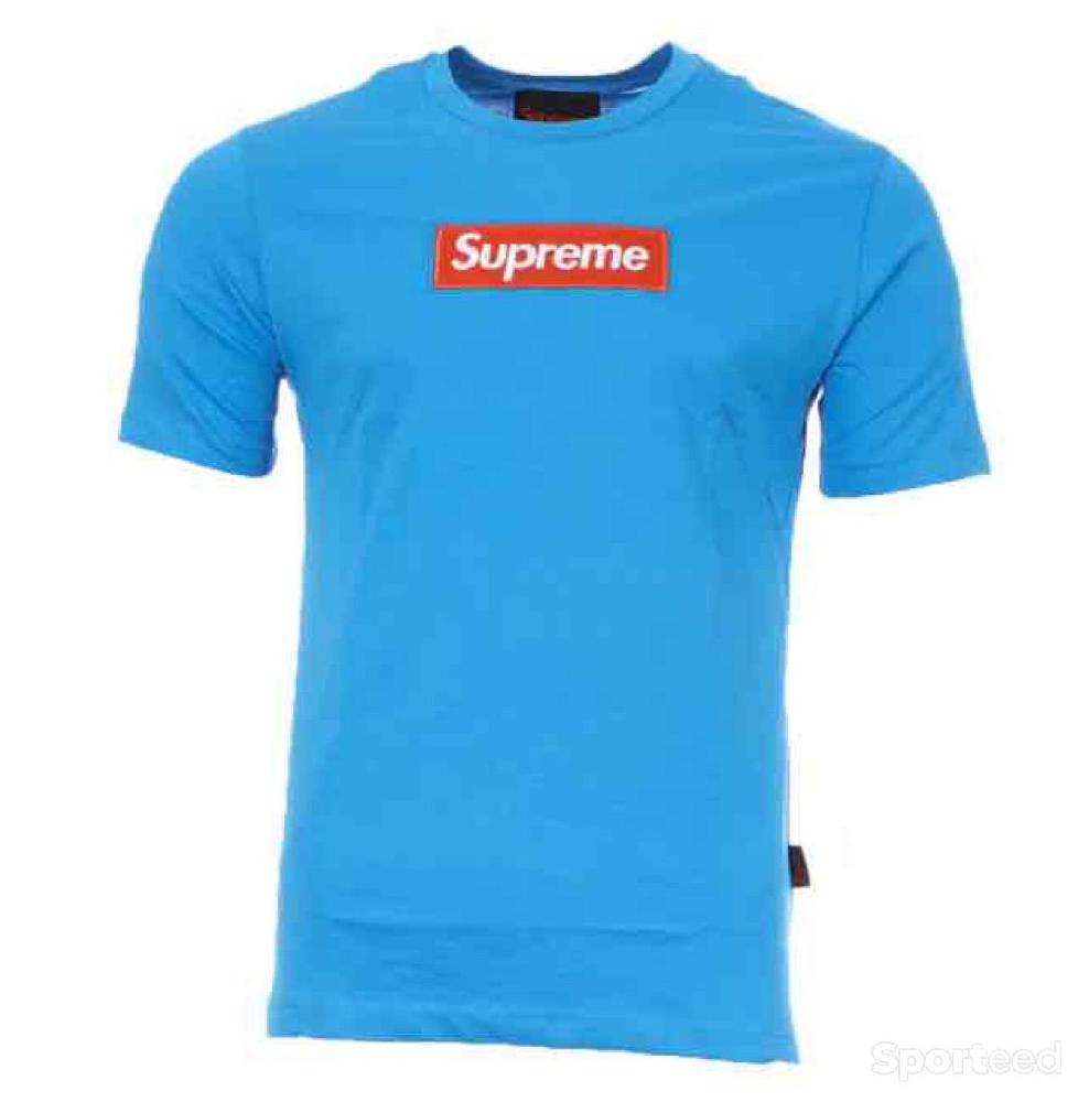 Blue supreme shirt best sale