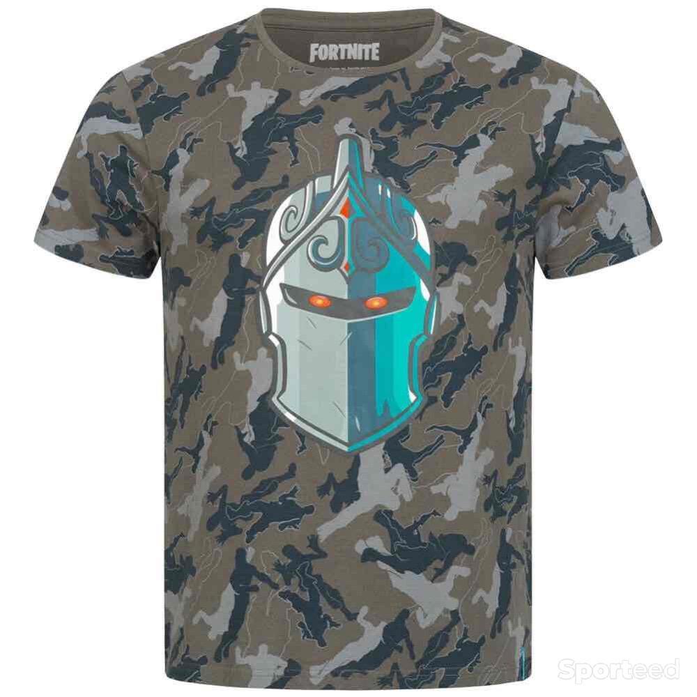 Skateboard / Longboard - T-shirt Fortnite Homme Chevalier Noir Militaire - photo 1