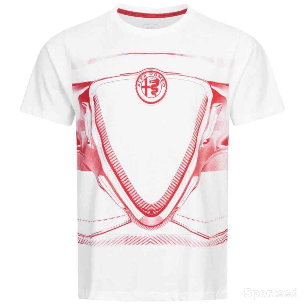 Sports automobile -  T-shirt Alpha Romeo Blanc/Rouge - photo 1