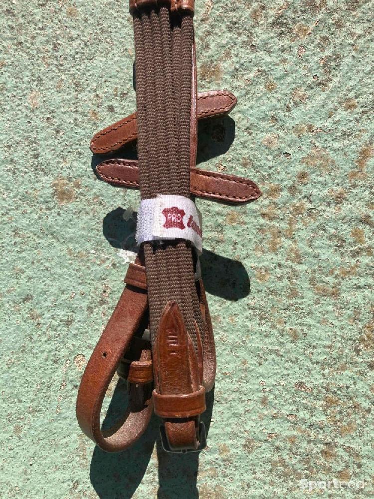 Equitation - Rênes cheval toile/cuir - photo 1