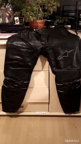 Moto route - Pantalon cuir noir homme alpinestars - photo 6