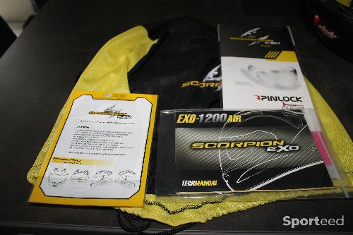 Moto route - Casques SCORPION EXO 1200 AIR Noir Mat NEUFS - photo 6