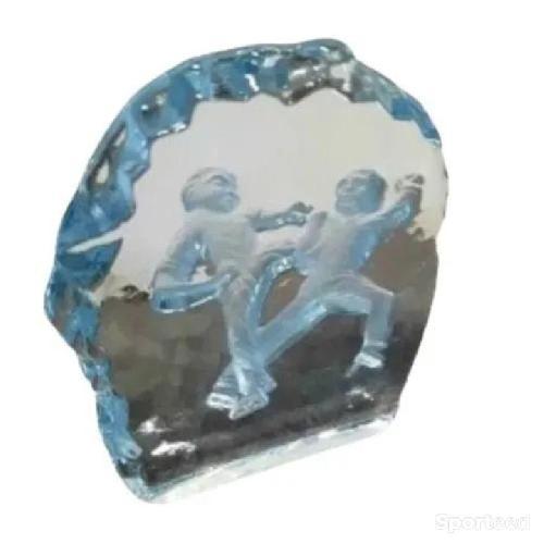 Trophée en verre de karaté