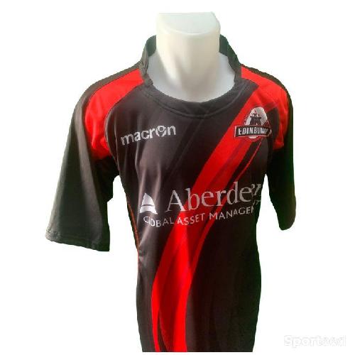 Rugby - Maillot de Rugby Replica Noir et Rouge de la Marque Macron - photo 4