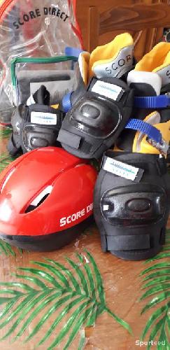 Patin a roulettes et protections