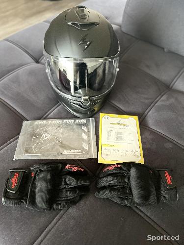 Moto route - Casque ´´´´SCORPION noir mat EXO1400 EVOA SOLID - photo 6