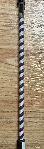 Equitation - Cravache RLC New noire/blanc/violet 68cm - photo 5