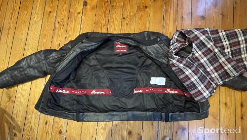 Moto route - Blouson cuir Indian - photo 6
