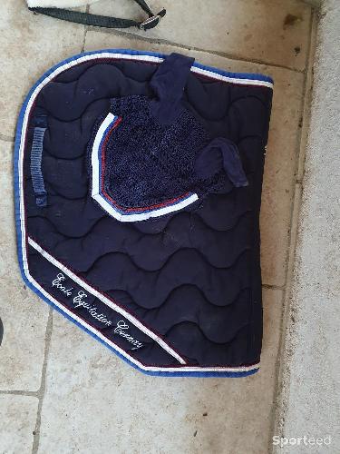 Equitation - Ensemble tapis bonnet bleu marine paddock sport  - photo 5