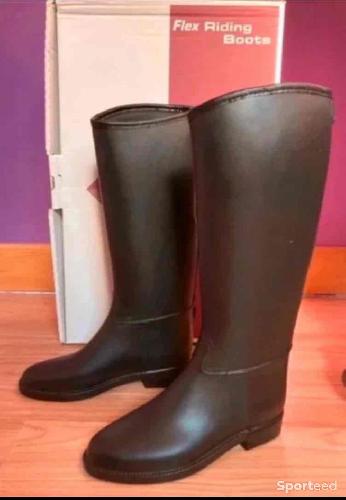 Equitation - Bottes d’équitation PVC noires 42 - photo 6