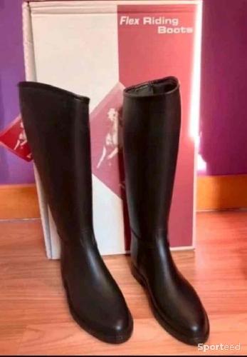 Equitation - Bottes d’équitation noires PVC 43 - photo 6