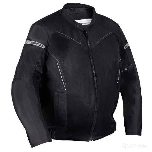 Moto route - Blouson Bering Cancun - Grande Taille - Noir/Gris - photo 3