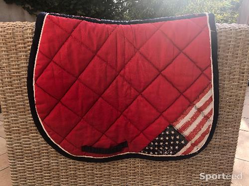 Equitation - Tapis Chabraque Rouge drapeau USA - photo 3