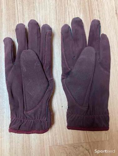 Equitation - Gants Sweet Suede adulte bordeaux XL - photo 5