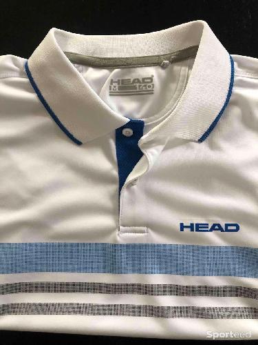 Tennis - Polo HEAD blanc avec rayures( 140cm) - photo 4