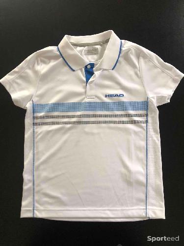 Tennis - Polo HEAD blanc avec rayures( 140cm) - photo 4