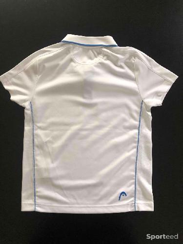 Tennis - Polo HEAD blanc avec rayures( 140cm) - photo 4