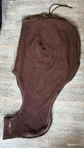 Equitation - Couvre reins marron polaire Equithème taille 125 cm  - photo 6