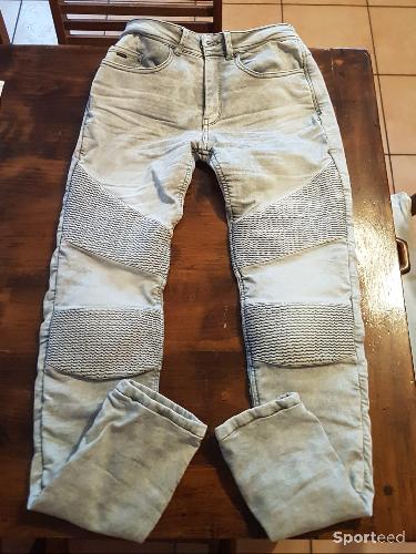 Pantalon Moto Gris clair