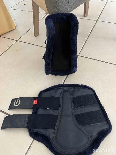 guêtre impérial riding bleu marine avec moumoute cob