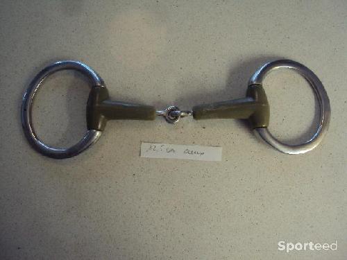 Equitation - mors à olive - 12.5 cm - creux - recouvert de caoutchouc - photo 5