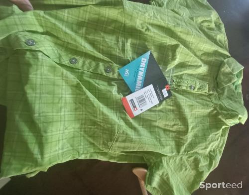 Chemise Femme aiguille Manches courtes vert XS