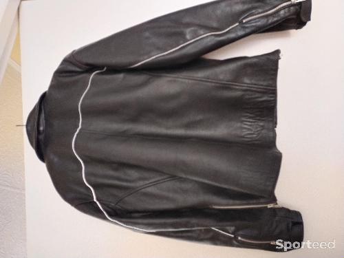 Moto route - Blouson moto cuir femme noir  - photo 6