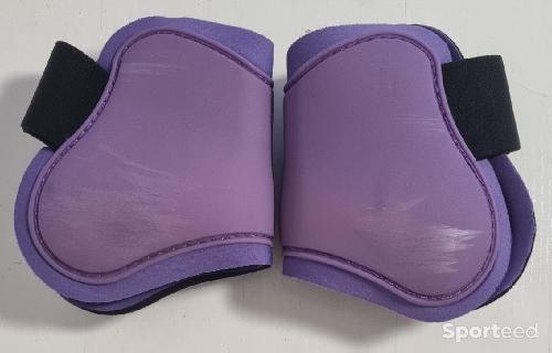 Equitation - Ensemble violet/lilas protections Norton Pro et HG + bonnet Equithème  - photo 6