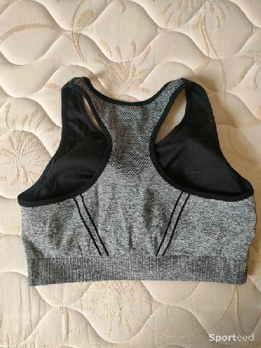 Pilates / Gym douce - Brassière de Sport Grise & Noire :: Taille S/M - 85B - photo 6