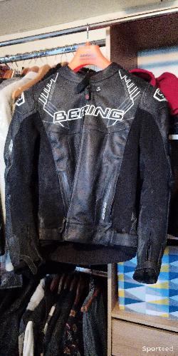 Moto route - Blouson cuir Bering Hunt R  - photo 5