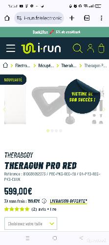 Accessoires électroniques - Theragun pro red édition  - photo 3