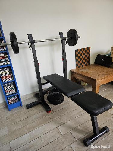 Banc de musculation + support avec ou sans barre 