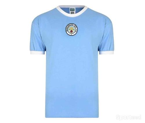 Football - Maillot Vintage Manchester City 1972 Bleu - photo 3