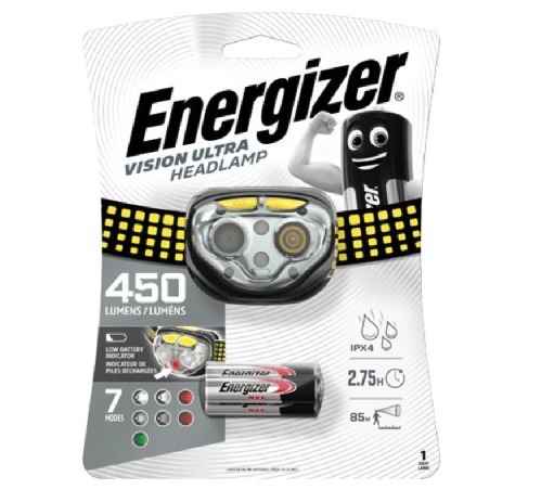 Accessoires électroniques - ENERGIZER VISION ULTRA HEADLAMP 450 LUMENS 7638900424478 LAMPE FRONTALE LED CHASSE PECHE SPORT VELO CAMPING LECTURE SPELEO RANDONNÉE MONTAGNE PRO COMASOUND KARTEL CSK ONLINE neuf - photo 6