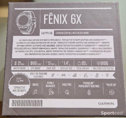 Accessoires électroniques - Fenix 6X Sapphire carbon gray 51mm Garmin - photo 4