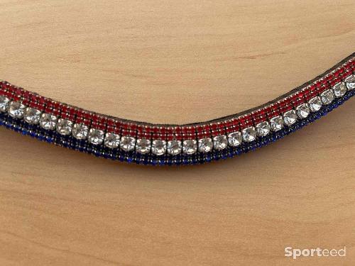 Equitation - Frontal strass equitrends 🔵⚪️🔴 (neuf) - photo 6